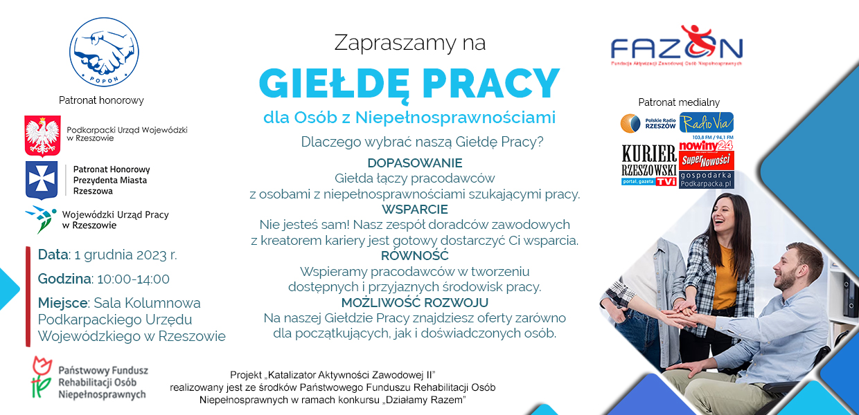 Giełda pracy dla osób niepełnosprawnych - informacje