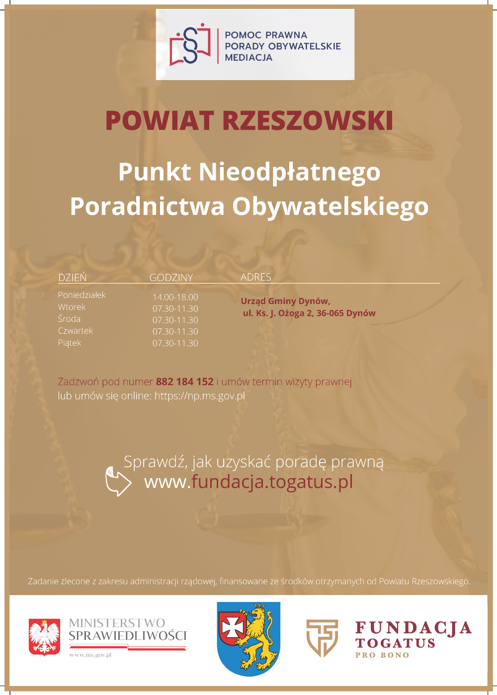 Nieodpłatneg poradnictwo obywatelskie w Powiecie Rzeszowskim