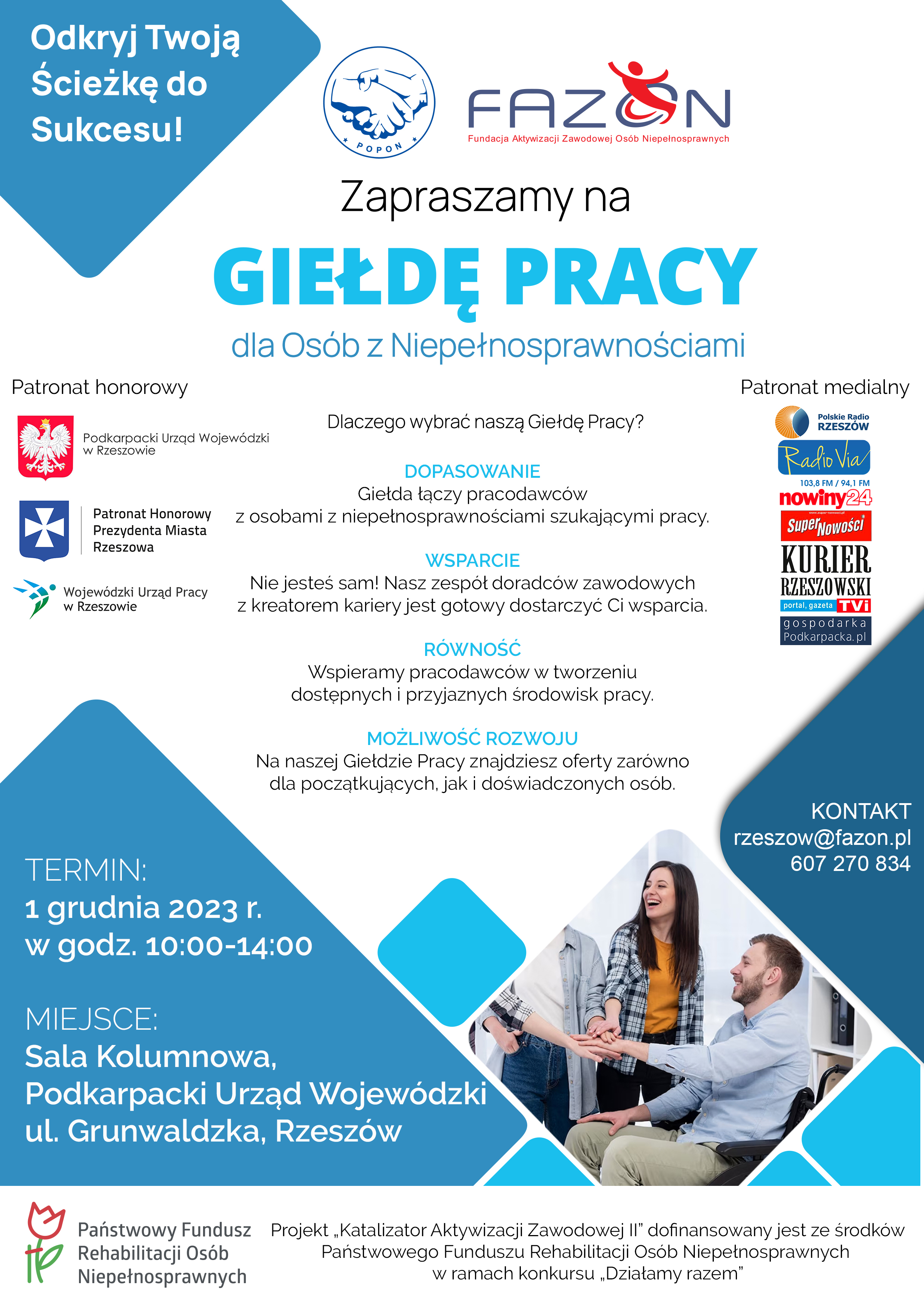Giełda dla niepełnosprawnych - plakat