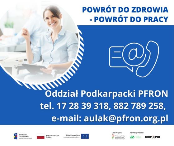 Powrót do zdrowia - powrót do pracy - plakat