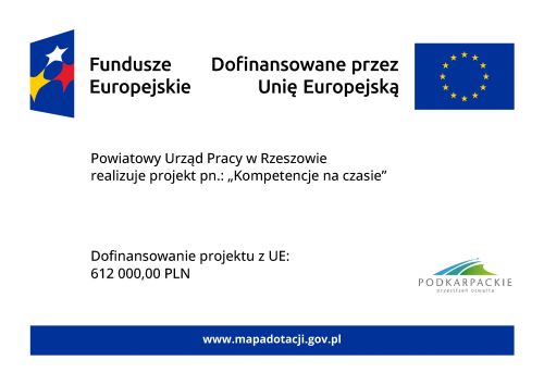 Zdjęcie artykułu Powiatowy Urząd Pracy w Rzeszowie realizuje projekt pn.:  Kompetencje na czasie