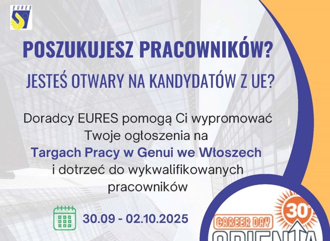 Zdjęcie artykułu Promocja ofert pracy na Targach Pracy w Genui we Włoszech