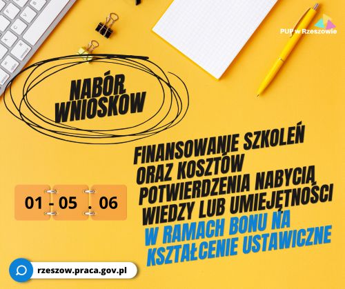 Obrazek dla: Nabór wniosków na finansowanie szkoleń oraz kosztów...